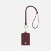 Porta badge in materiale sintetico effetto pelle