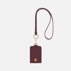 Porta badge in materiale sintetico effetto pelle