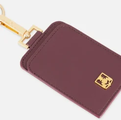 Porta badge in materiale sintetico effetto pelle