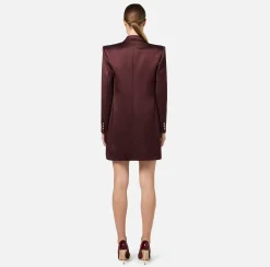 Robe manteau doppiopetto in fresco di lana con puntali