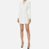 Robe manteau in crêpe stretch con revers in raso