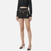 Short in crêpe stretch con cintura