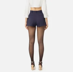 Shorts in fresco di lana con sacco tasche