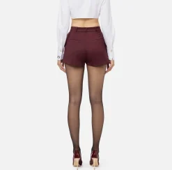 Shorts in fresco di lana con sacco tasche