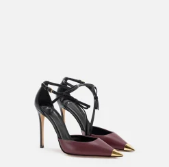 Slingback in nappa bicolore