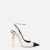 Slingback in nappa con tacco scultura