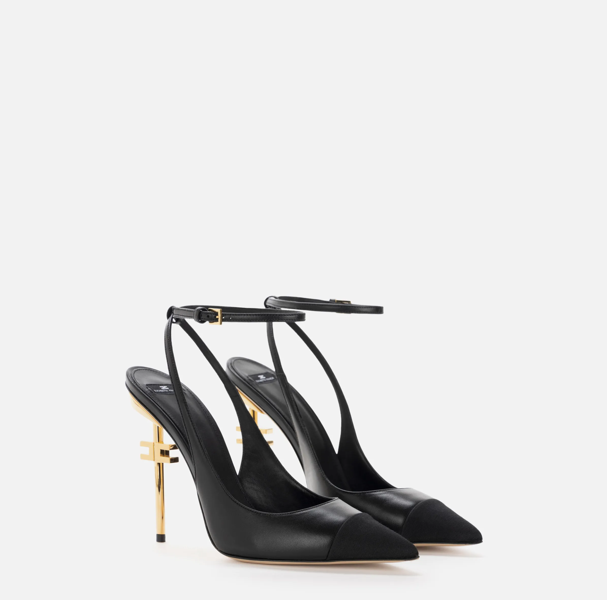 Slingback in nappa con tacco scultura