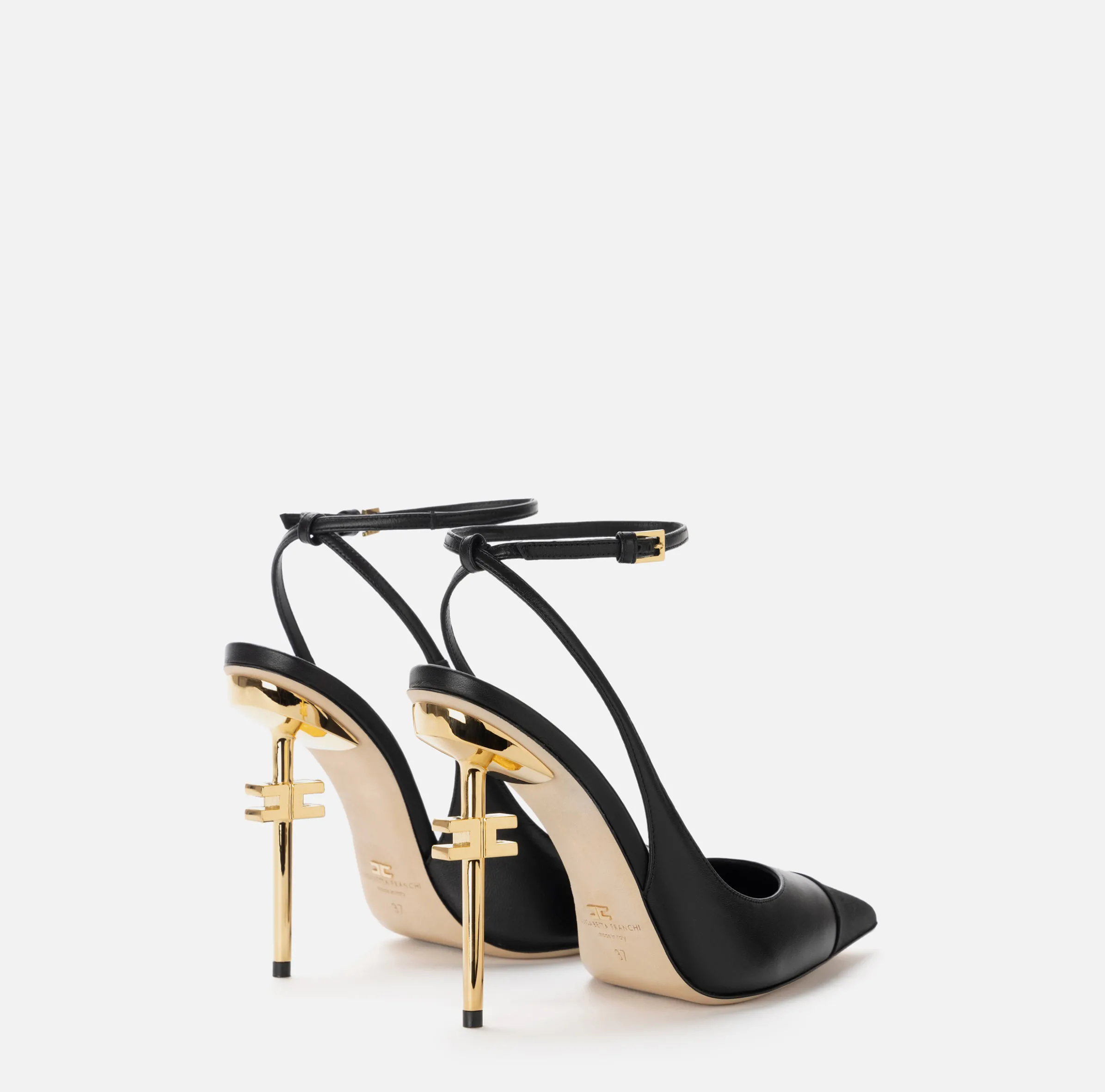 Slingback in nappa con tacco scultura