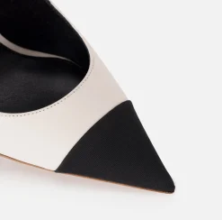 Slingback in nappa con tacco scultura