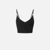 Top bustier in viscosa effetto plissé