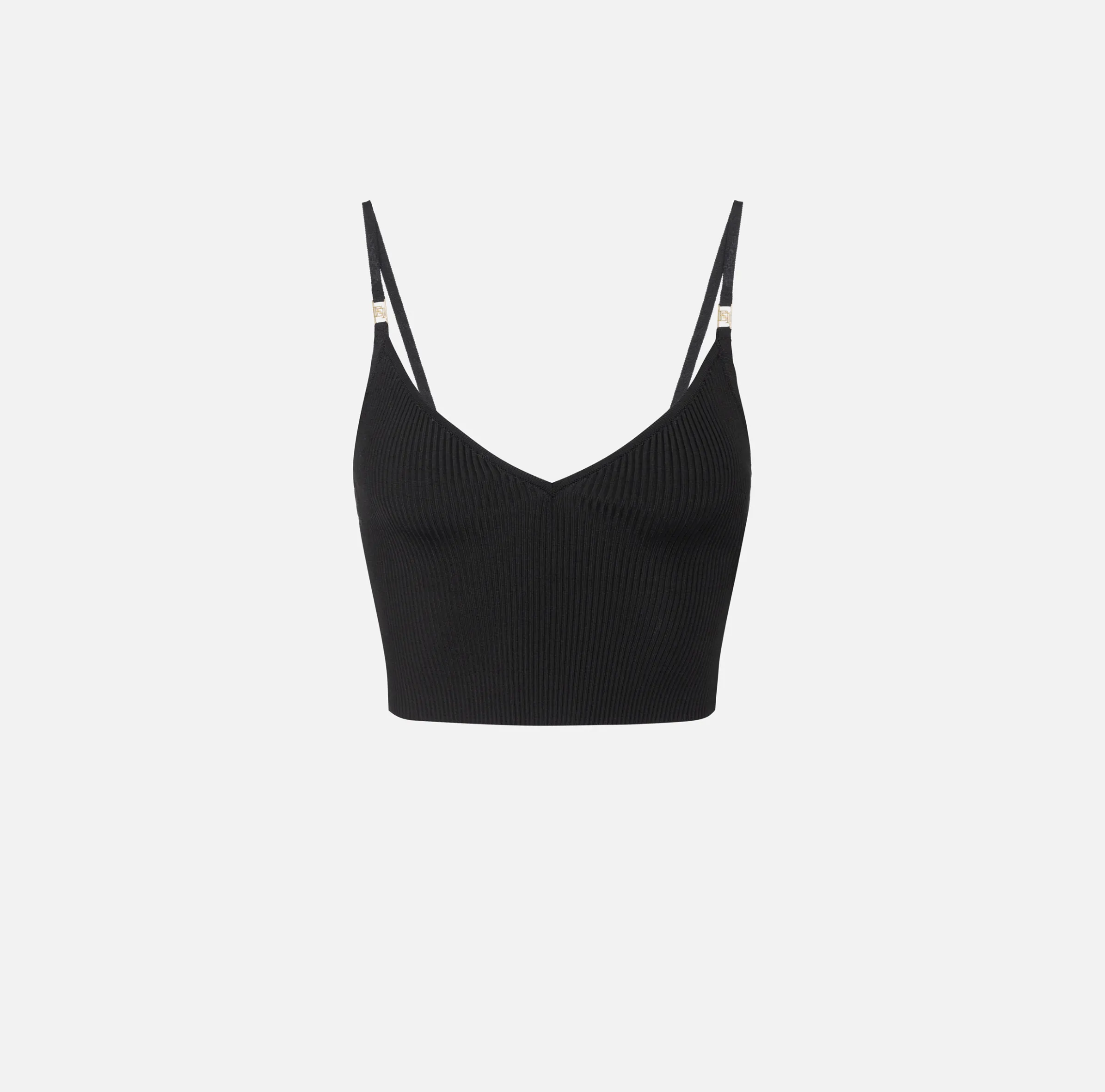 Top bustier in viscosa effetto plissé