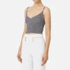 Top bustier in viscosa effetto plissé