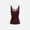 Top in lana merino con logo jacquard