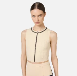Top in viscosa con catena