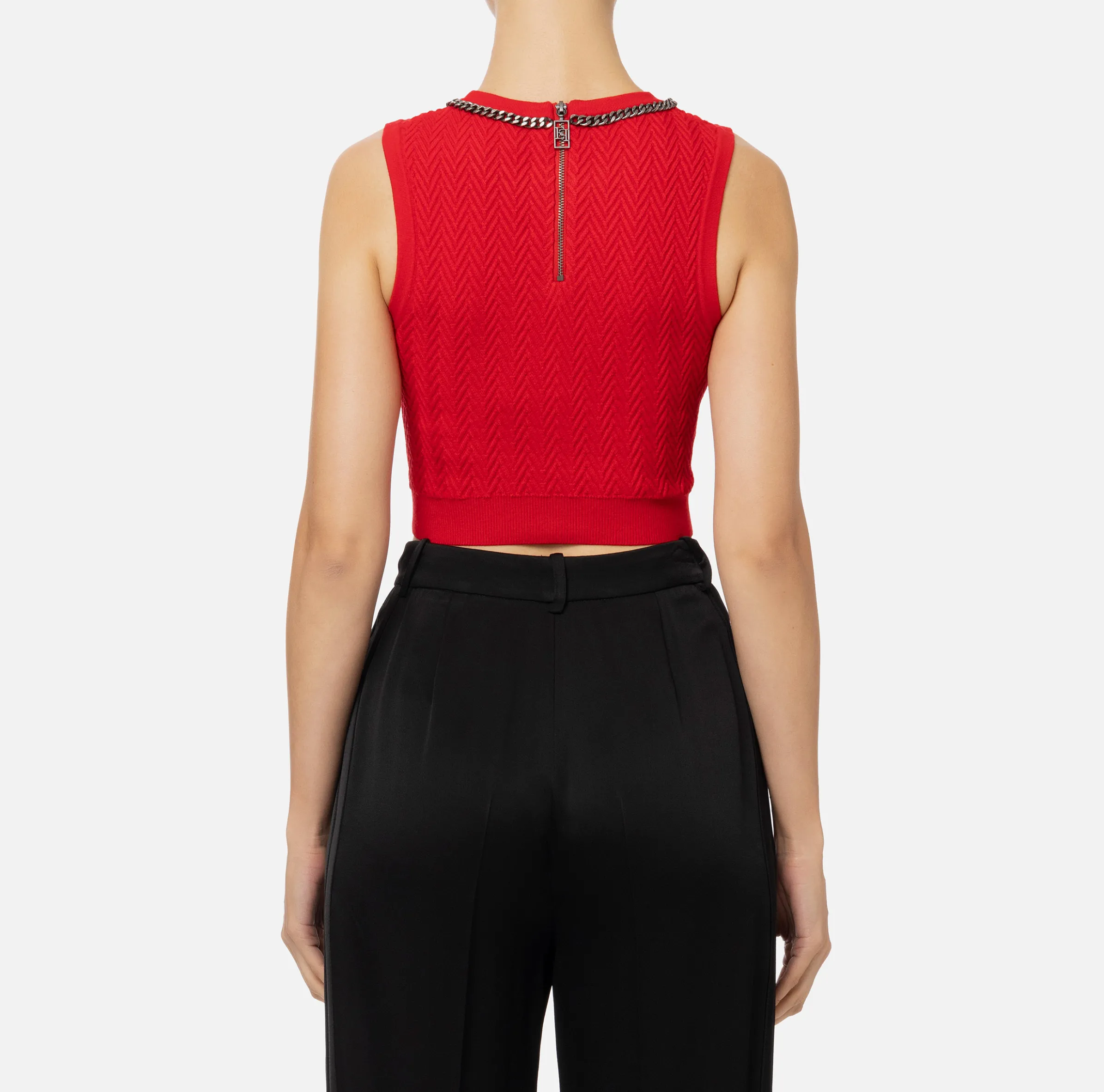 Top in viscosa con catena