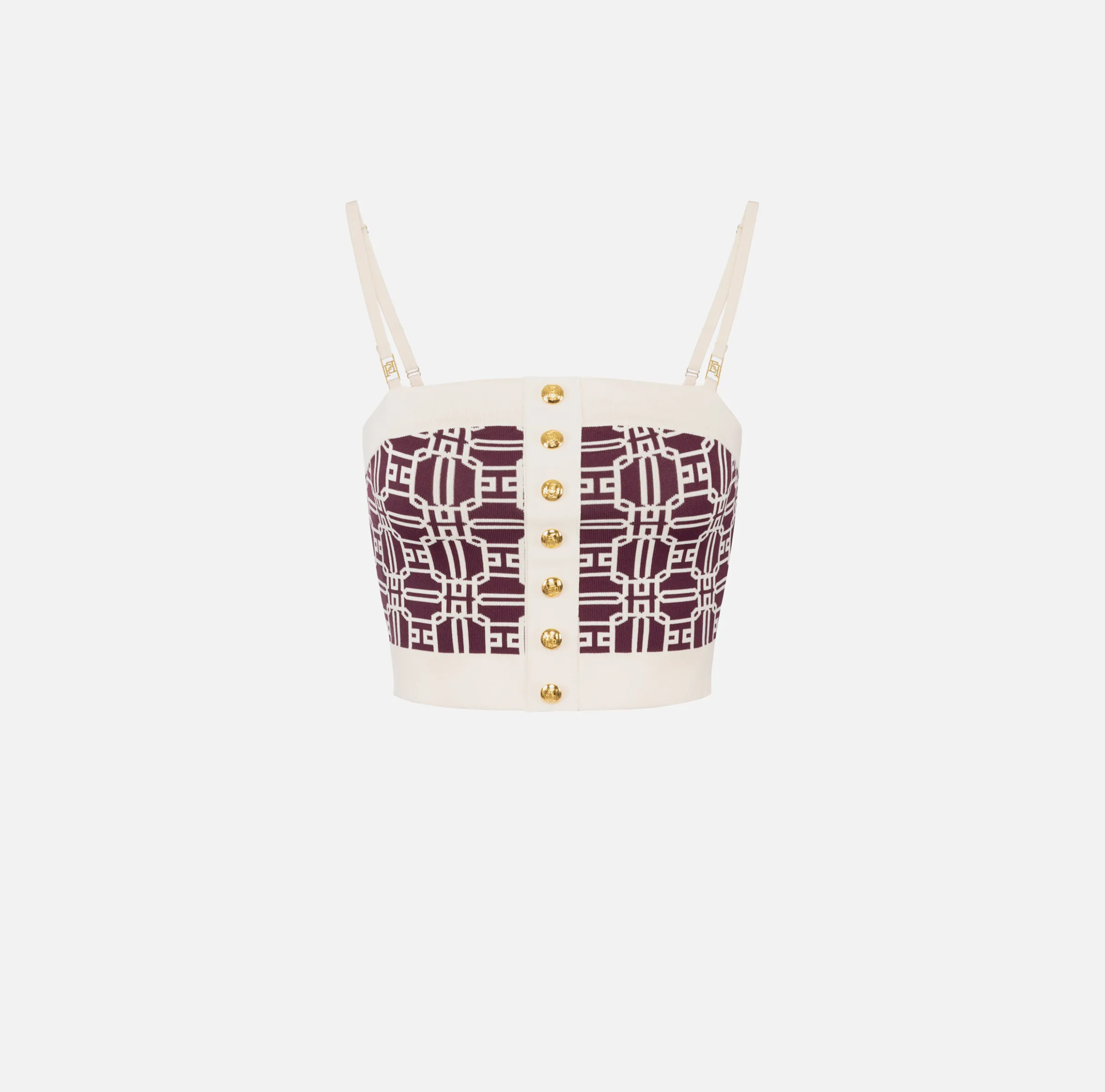 Top logo in misto viscosa jacquard