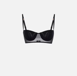Top reggiseno in tulle stretch