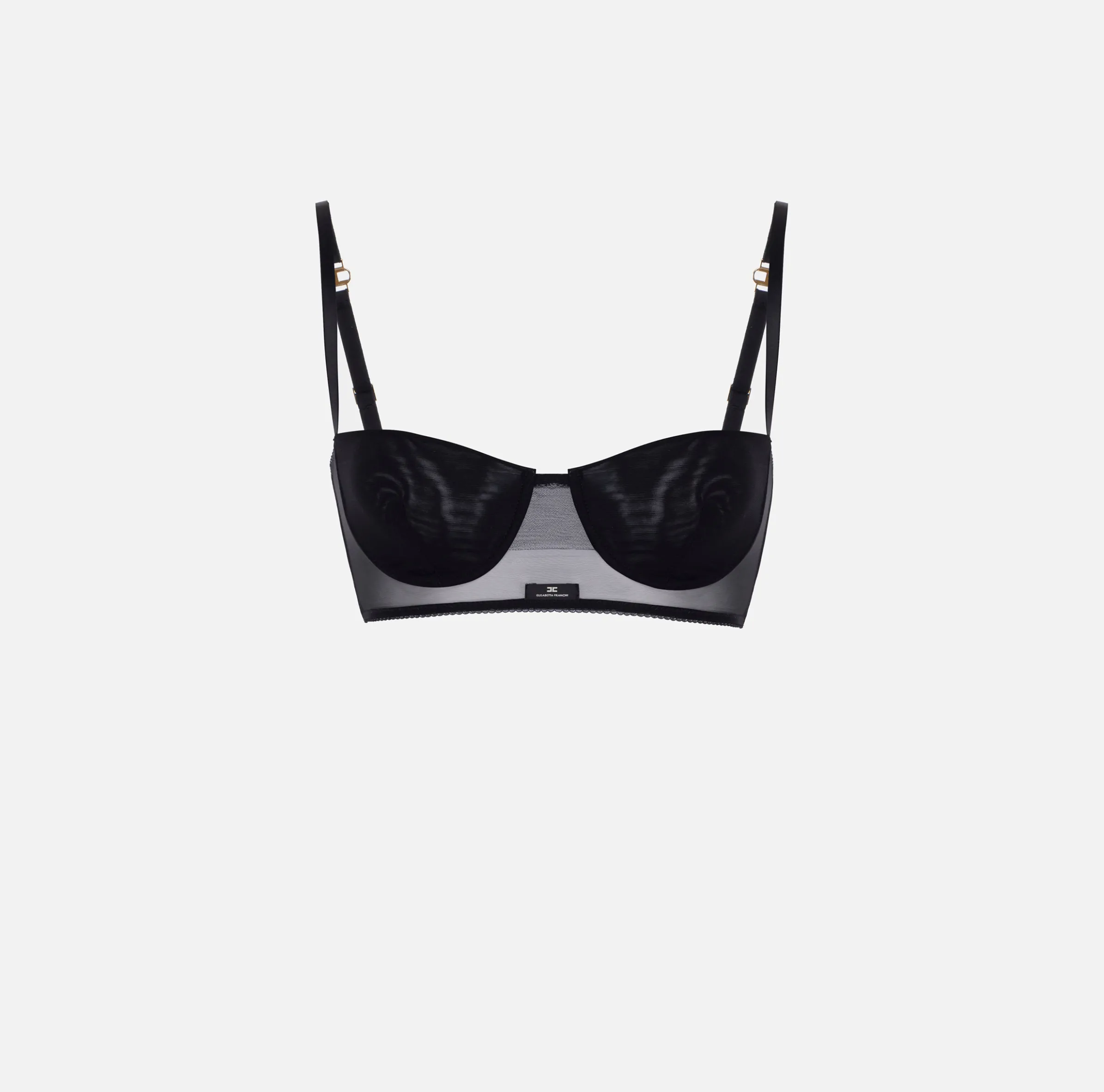 Top reggiseno in tulle stretch