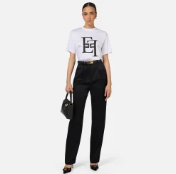 T-shirt in jersey con maxi logo