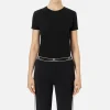 T-shirt in jersey con ricamo logo