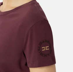 T-shirt in jersey con ricamo logo