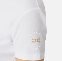 T-shirt in jersey con ricamo logo