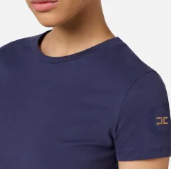 T-shirt in jersey con ricamo logo