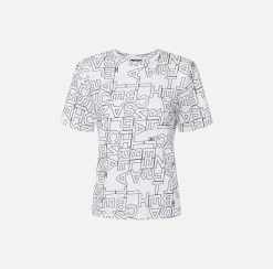 T-shirt in jersey lettering grande