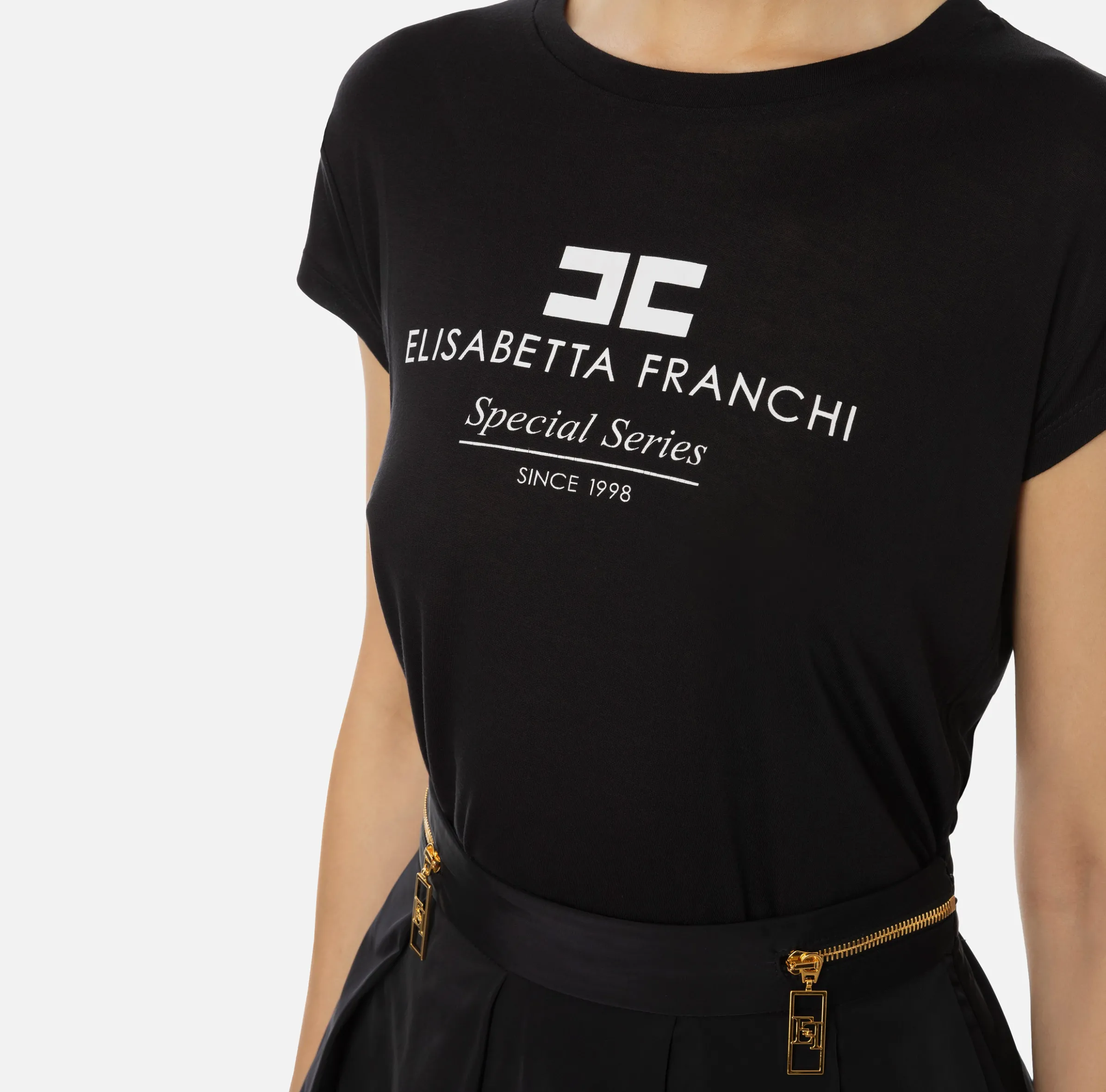 T-shirt in jersey modal con stampa logo