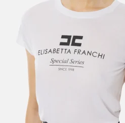 T-shirt in jersey modal con stampa logo
