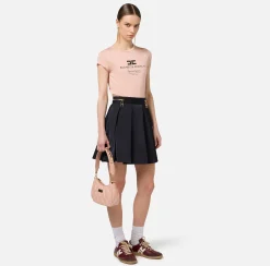 T-shirt in jersey modal con stampa logo