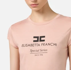 T-shirt in jersey modal con stampa logo