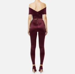 Tuta bustier in lycra con cintura