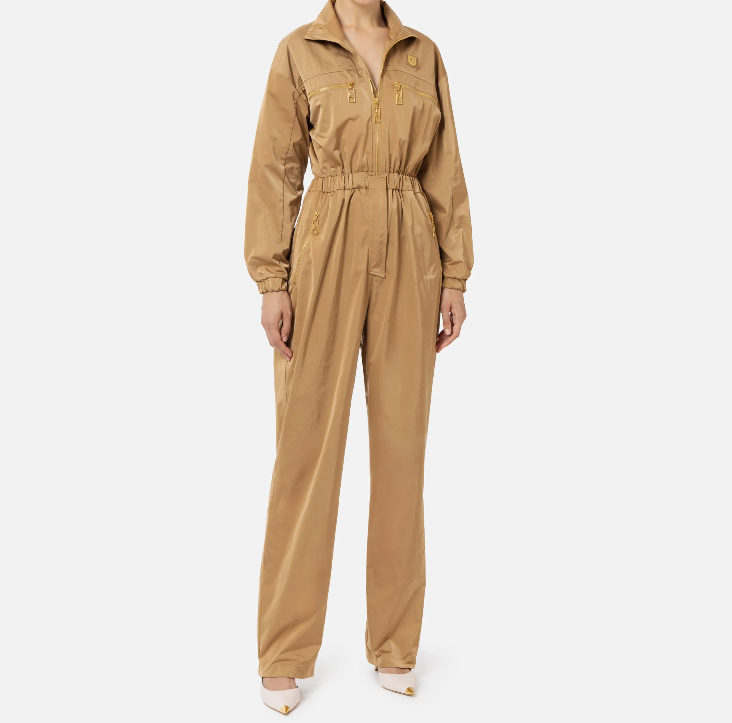 Tuta cargo in nylon tecnico con zip