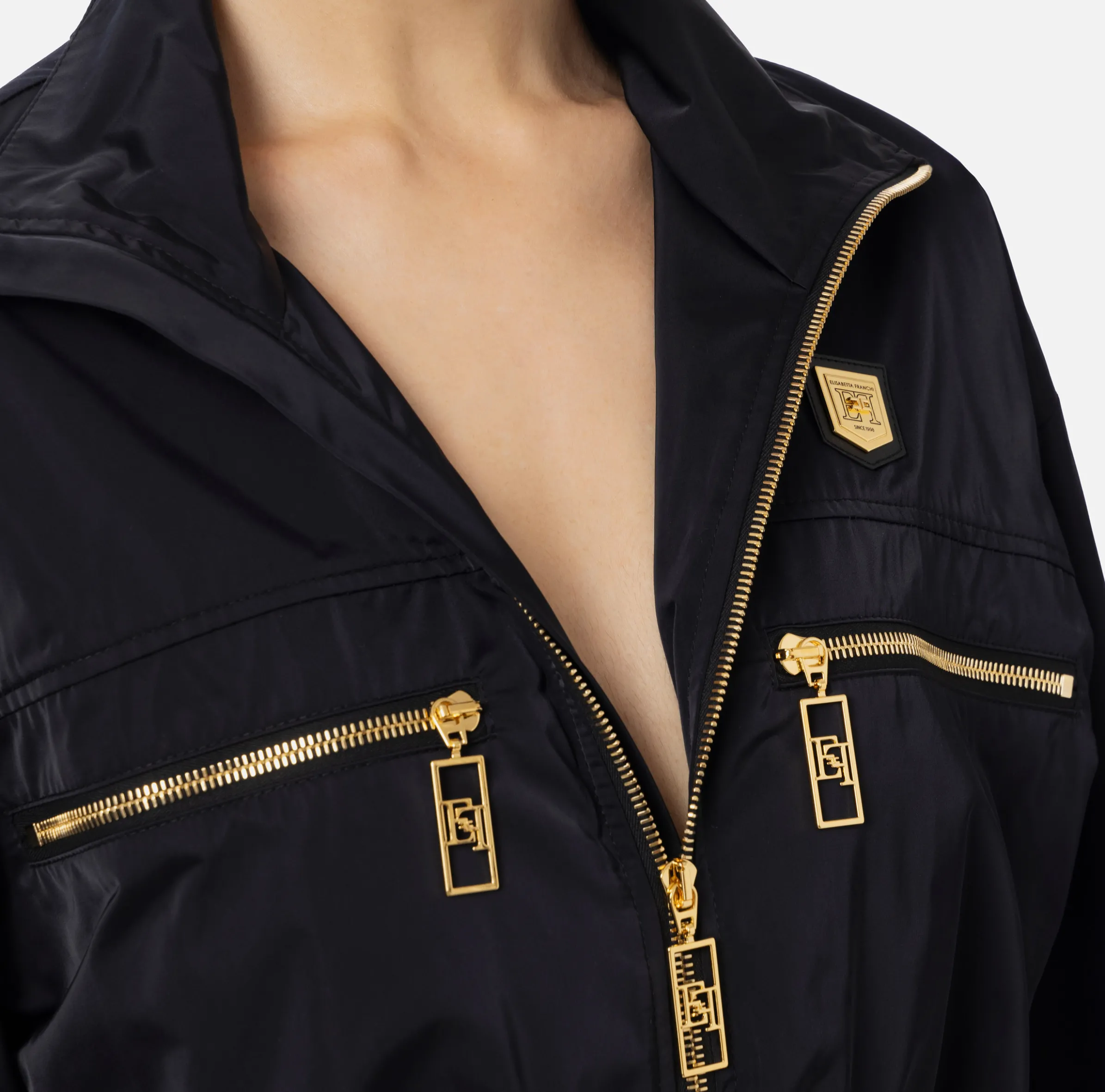 Tuta cargo in nylon tecnico con zip