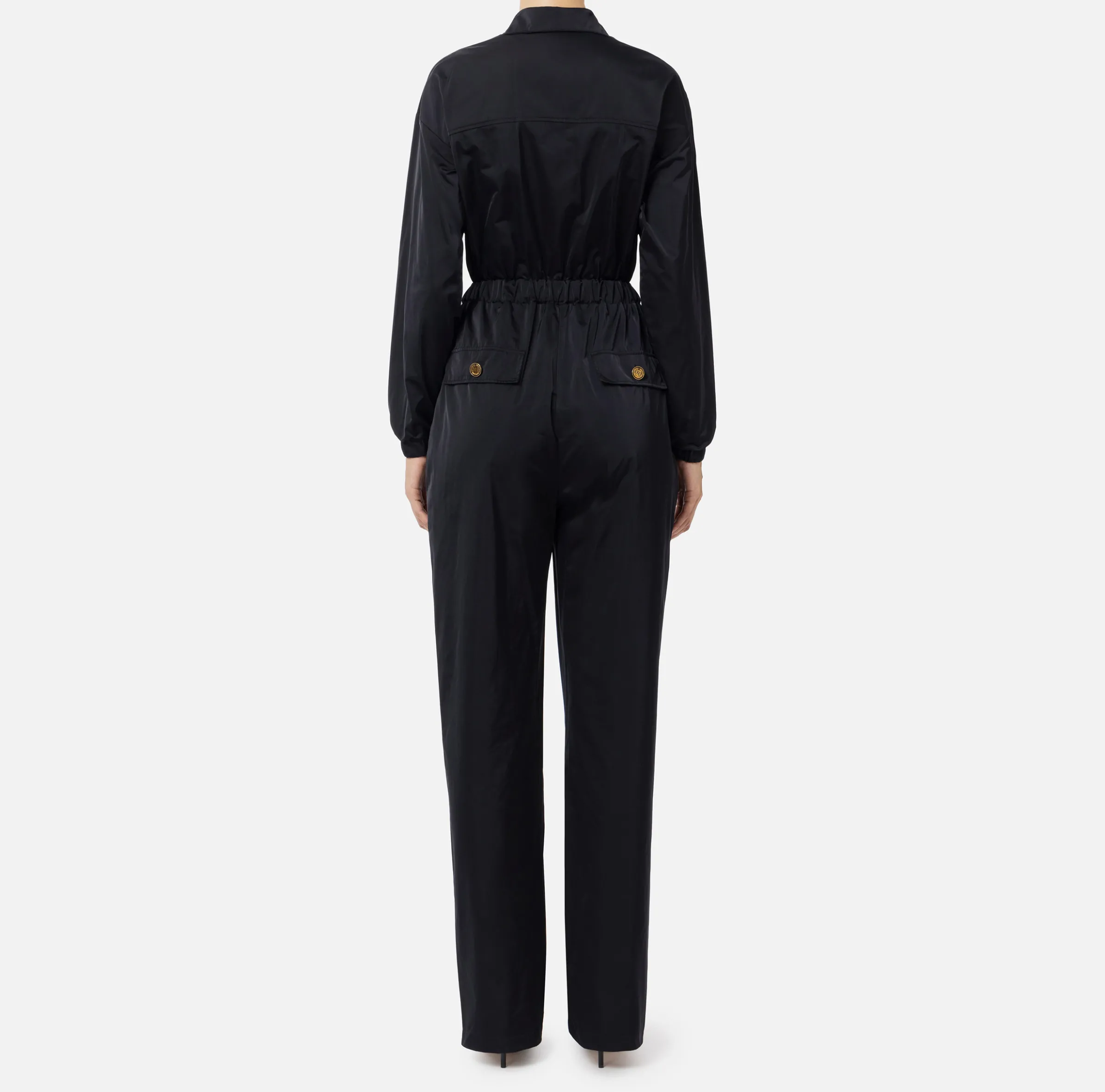 Tuta cargo in nylon tecnico con zip