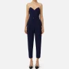 Tuta in crêpe stretch con top bustier