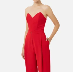 Tuta in crêpe stretch con top bustier