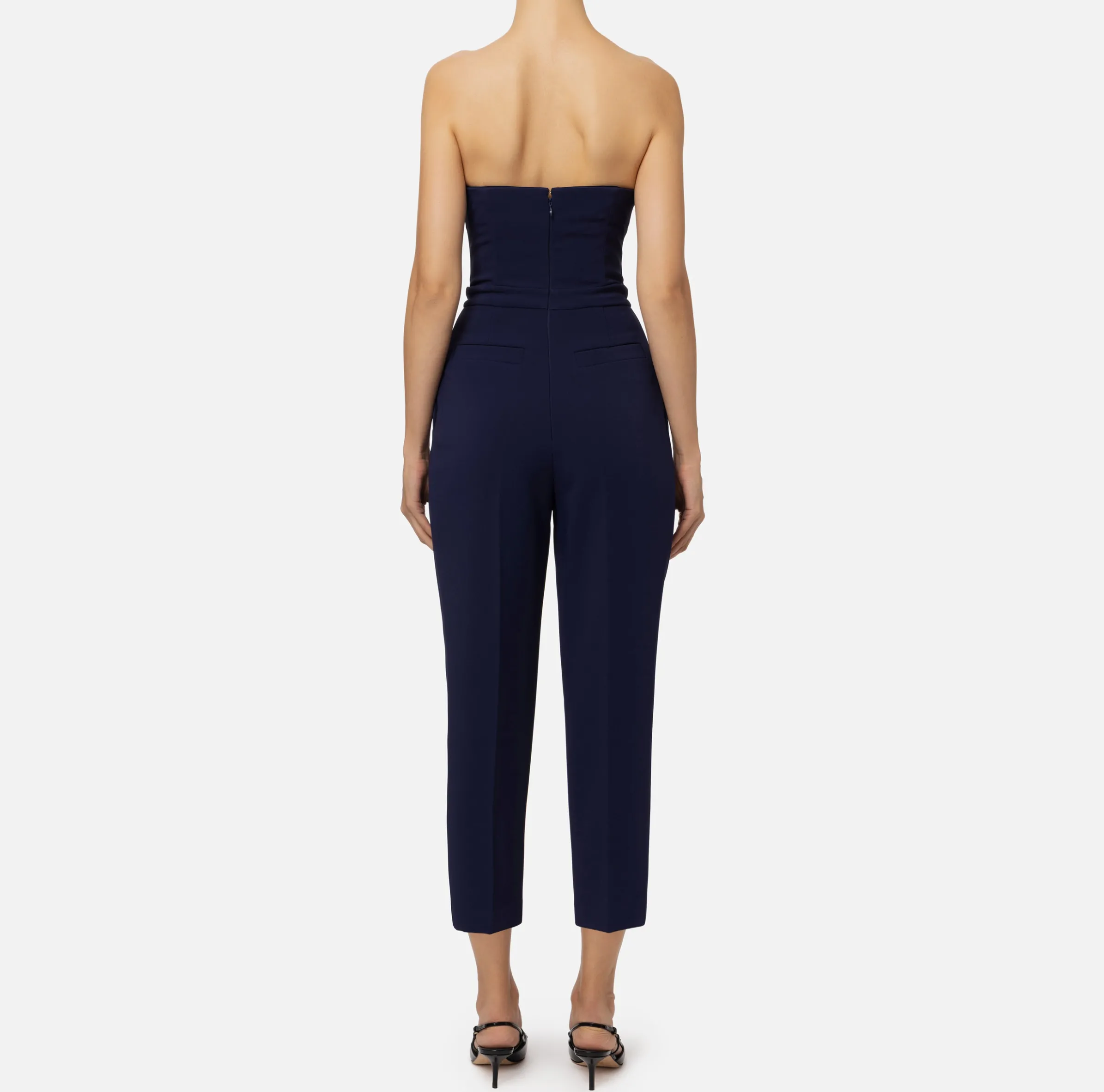 Tuta in crêpe stretch con top bustier