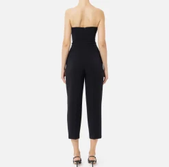 Tuta in crêpe stretch con top bustier