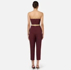 Tuta in crêpe stretch con top bustier