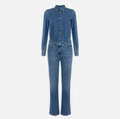 Tuta in denim con camicia