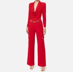 Tuta in jersey con cintura charms