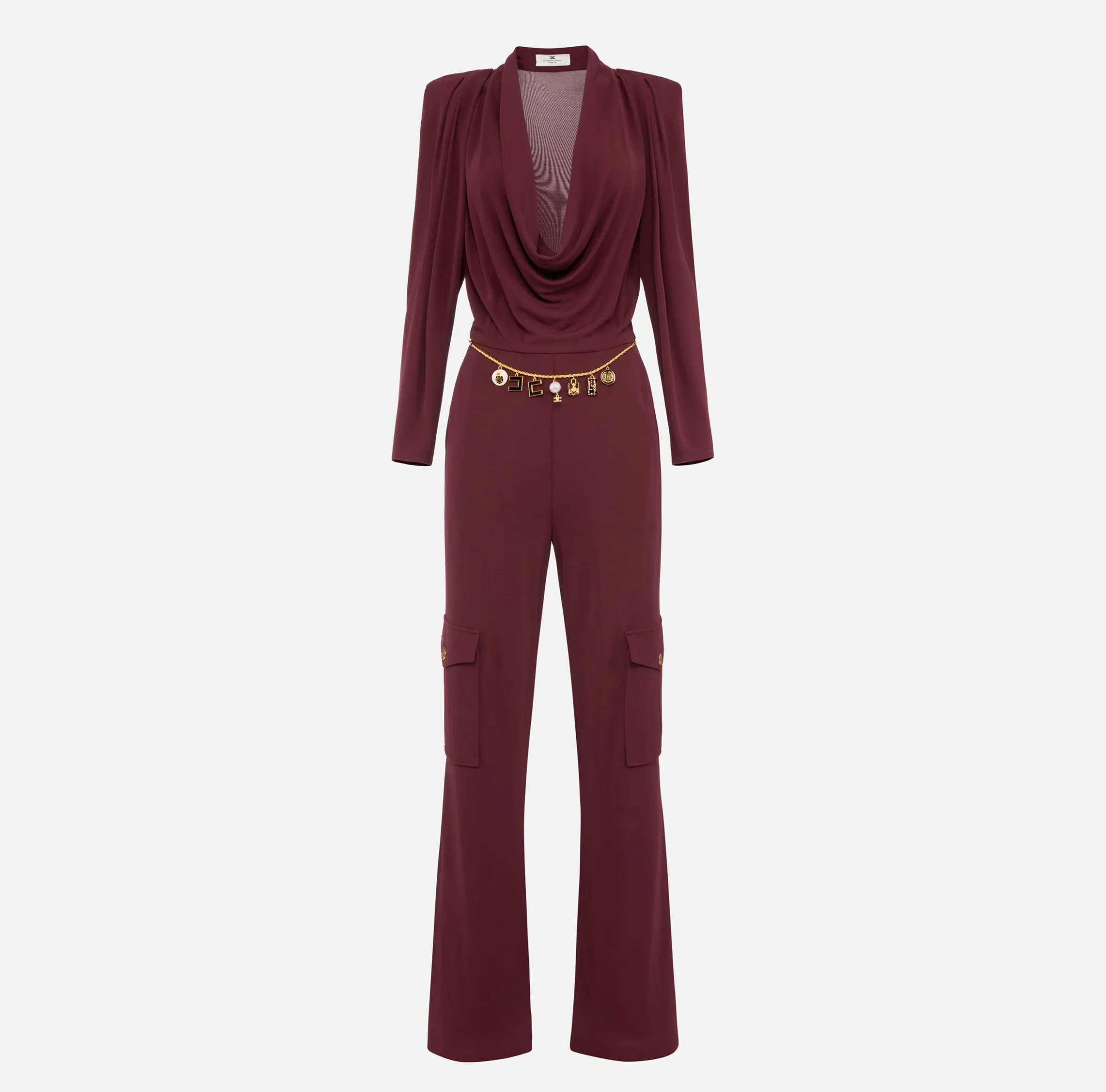 Tuta in jersey con cintura charms