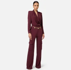 Tuta in jersey con cintura charms