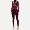 Tuta in lycra con motivo cut-out e accessorio logo