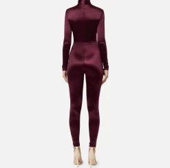 Tuta in lycra con motivo cut-out e accessorio logo